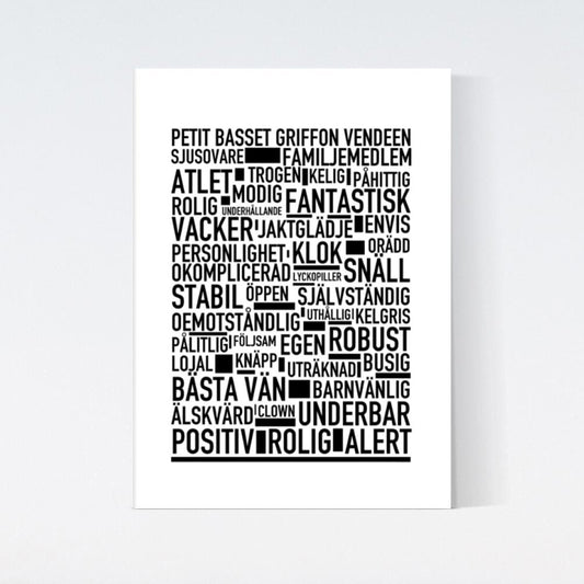 Petit Basset Griffon Vendeen Text Poster