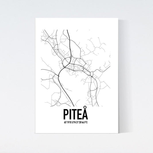 Piteå Karta Poster