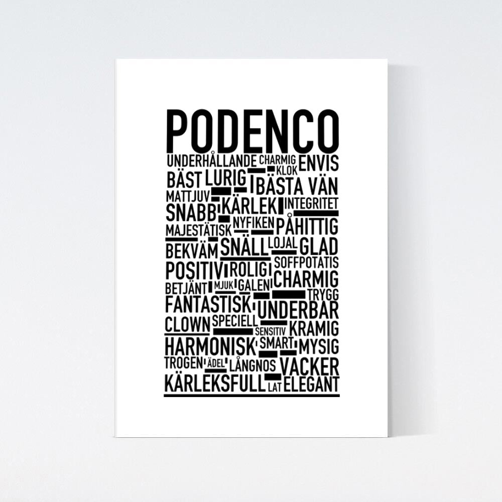 Podenco Text Poster