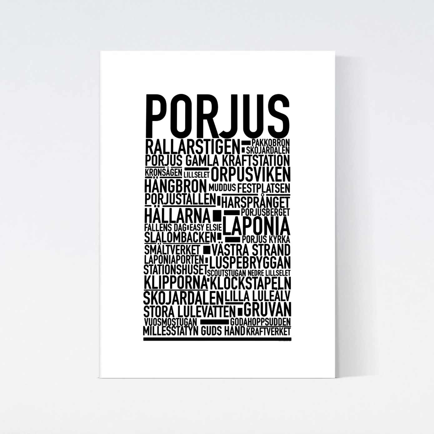 Porljus Text Poster