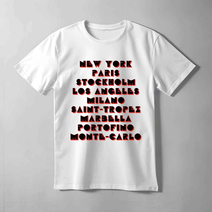 Elegant Cities Text T-shirt
