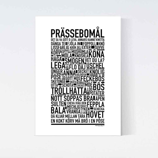 Prässebomål Dialekt Text Poster