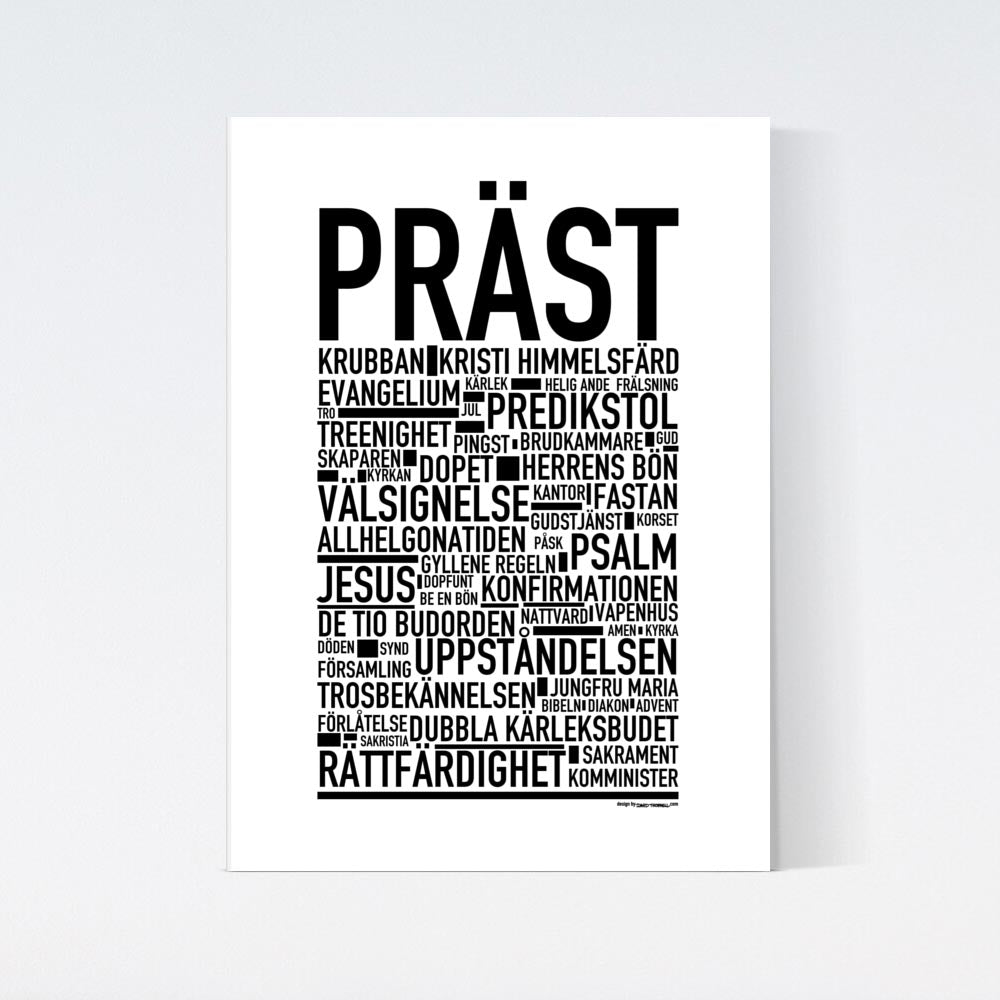 Präst Text Poster