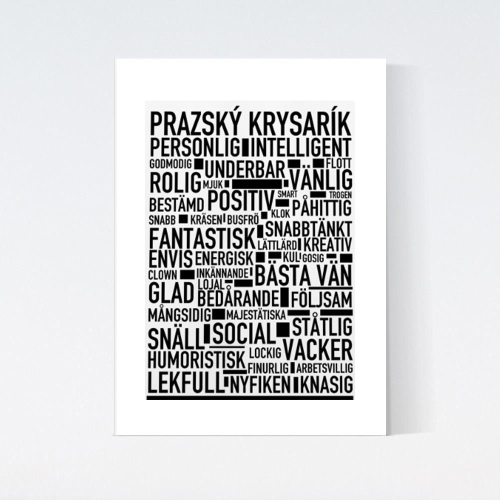 Prazský Krysarík Text Poster
