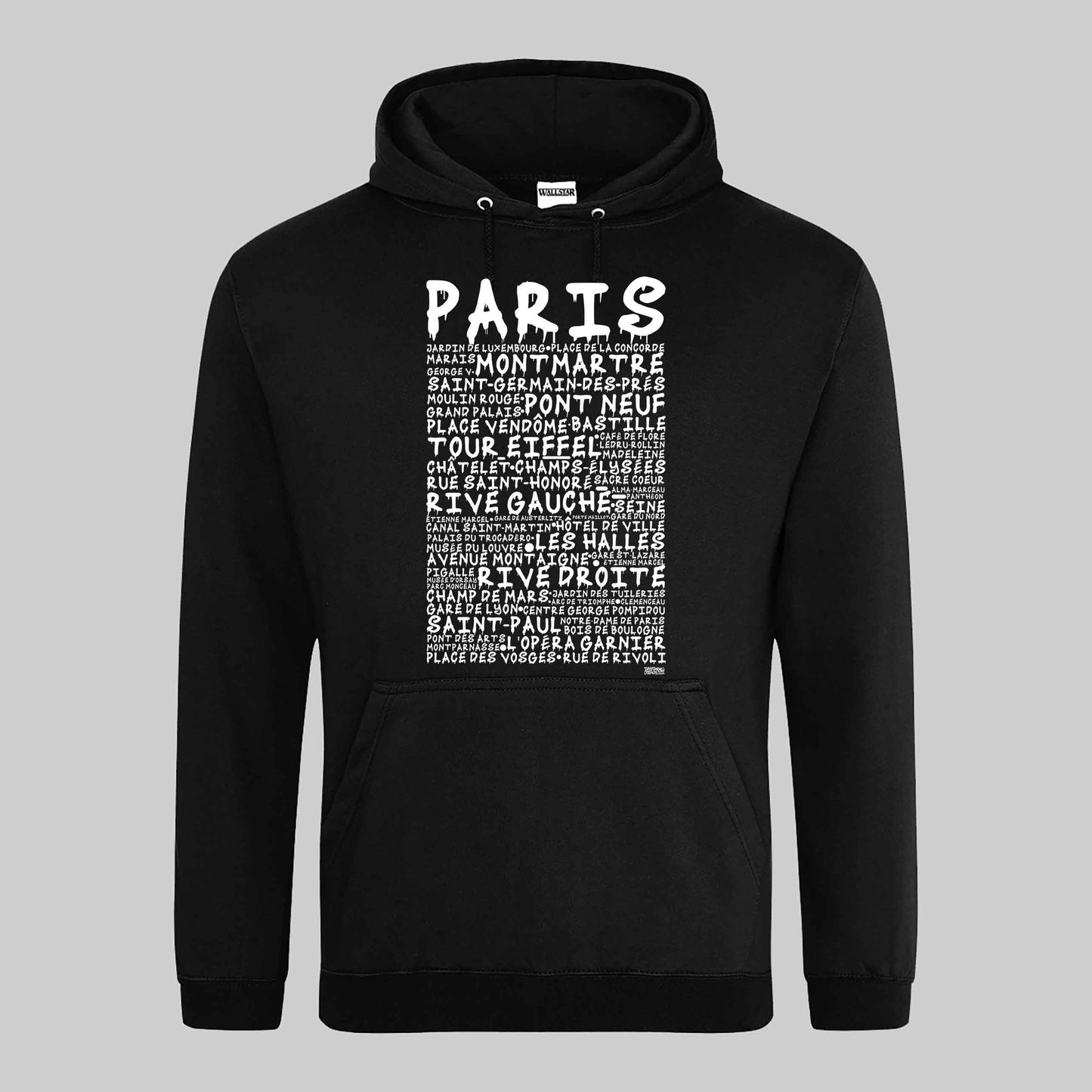 Paris Graffiti Text Hoodie