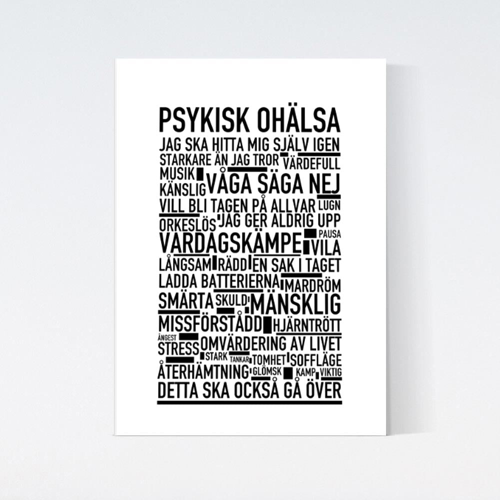 Psykisk Ohälsa Text Poster