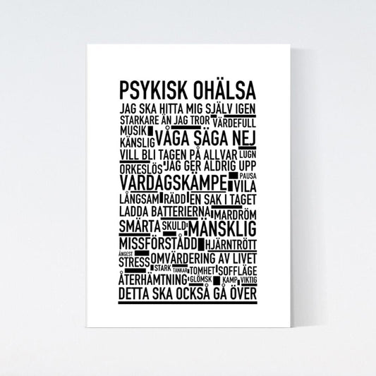 Psykisk Ohälsa Text Poster