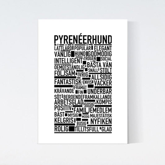 Pyrenéerhund Text Poster