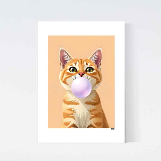 Bubblegum Cat Poster