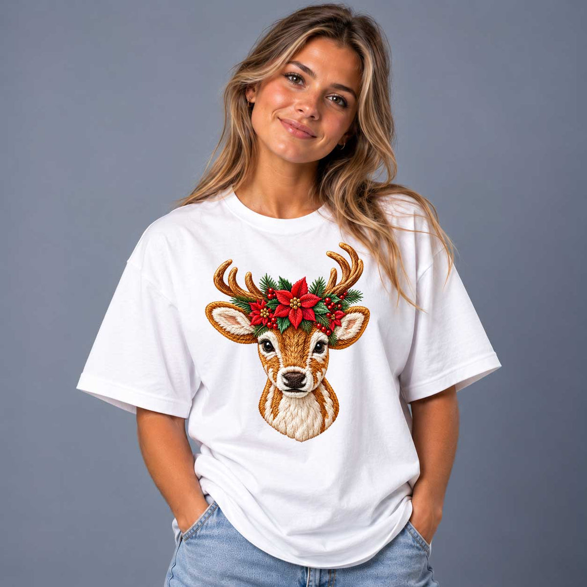 Rådjur Julkrans T-shirt