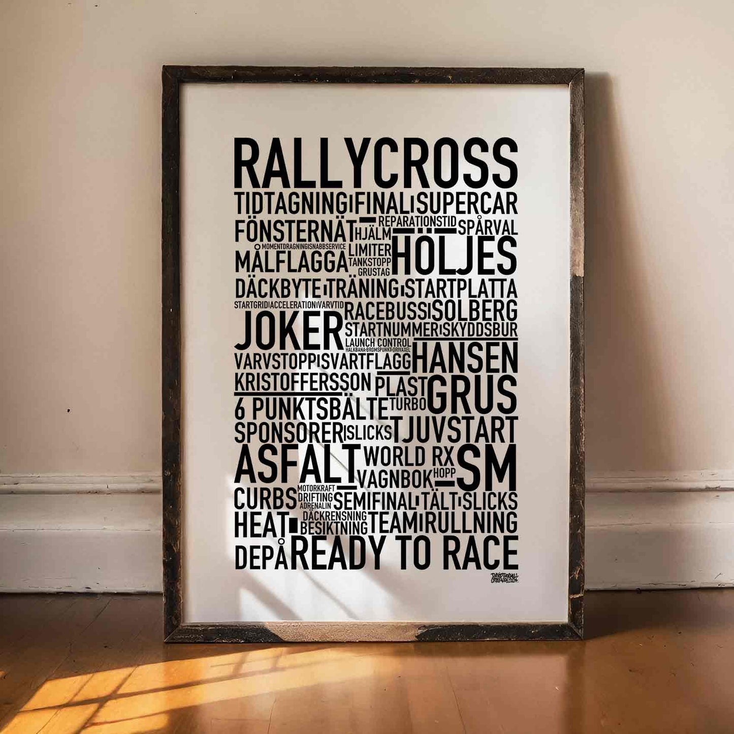 Rallycross Text Poster