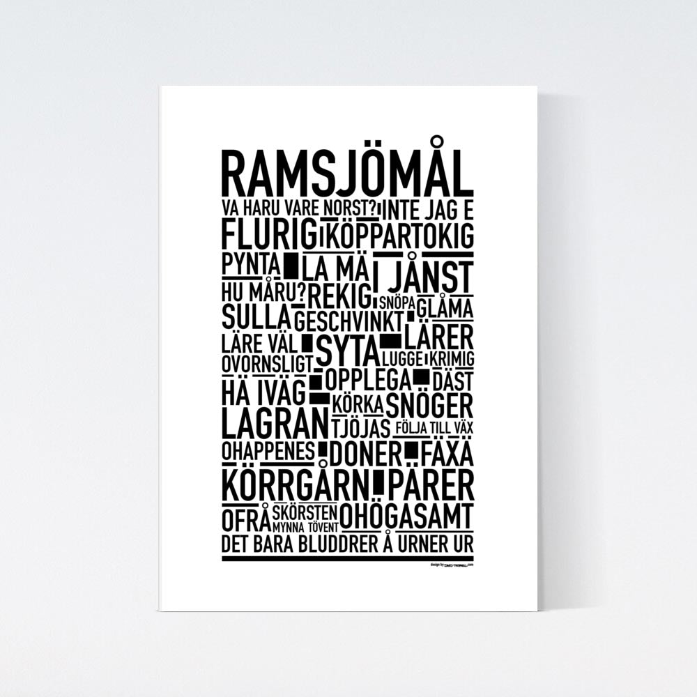 Ramsjömål Dialekt Text Poster