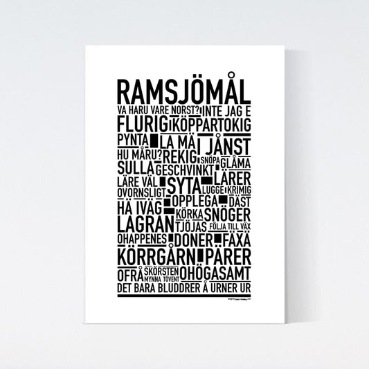 Ramsjömål Dialekt Text Poster