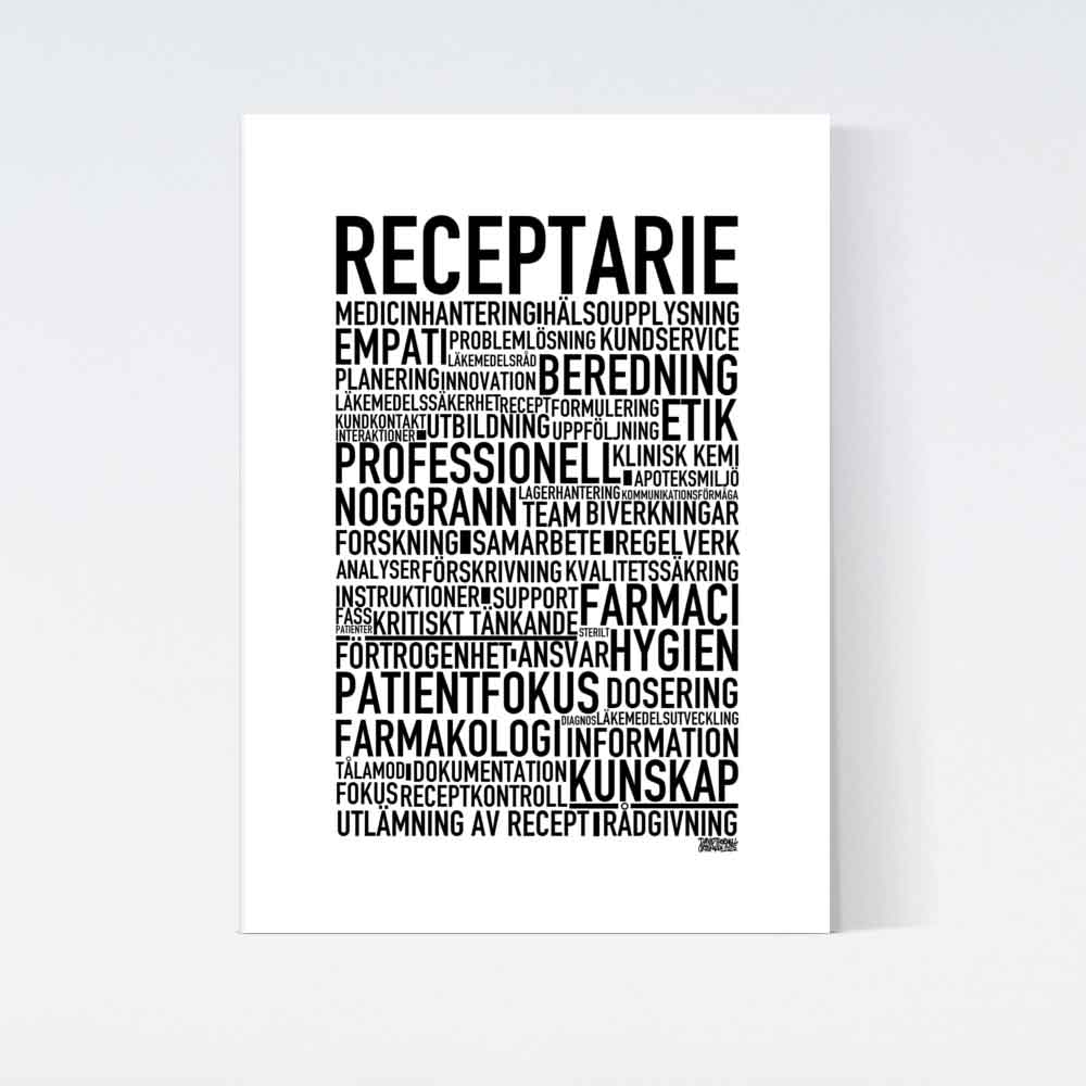 Receptarie Text Poster