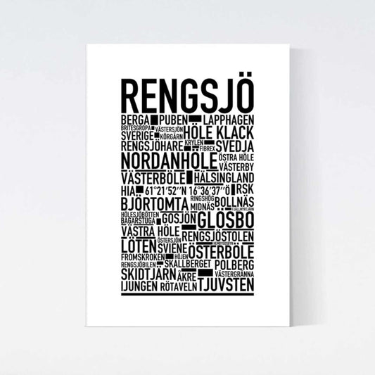 Regnsjö Text Poster