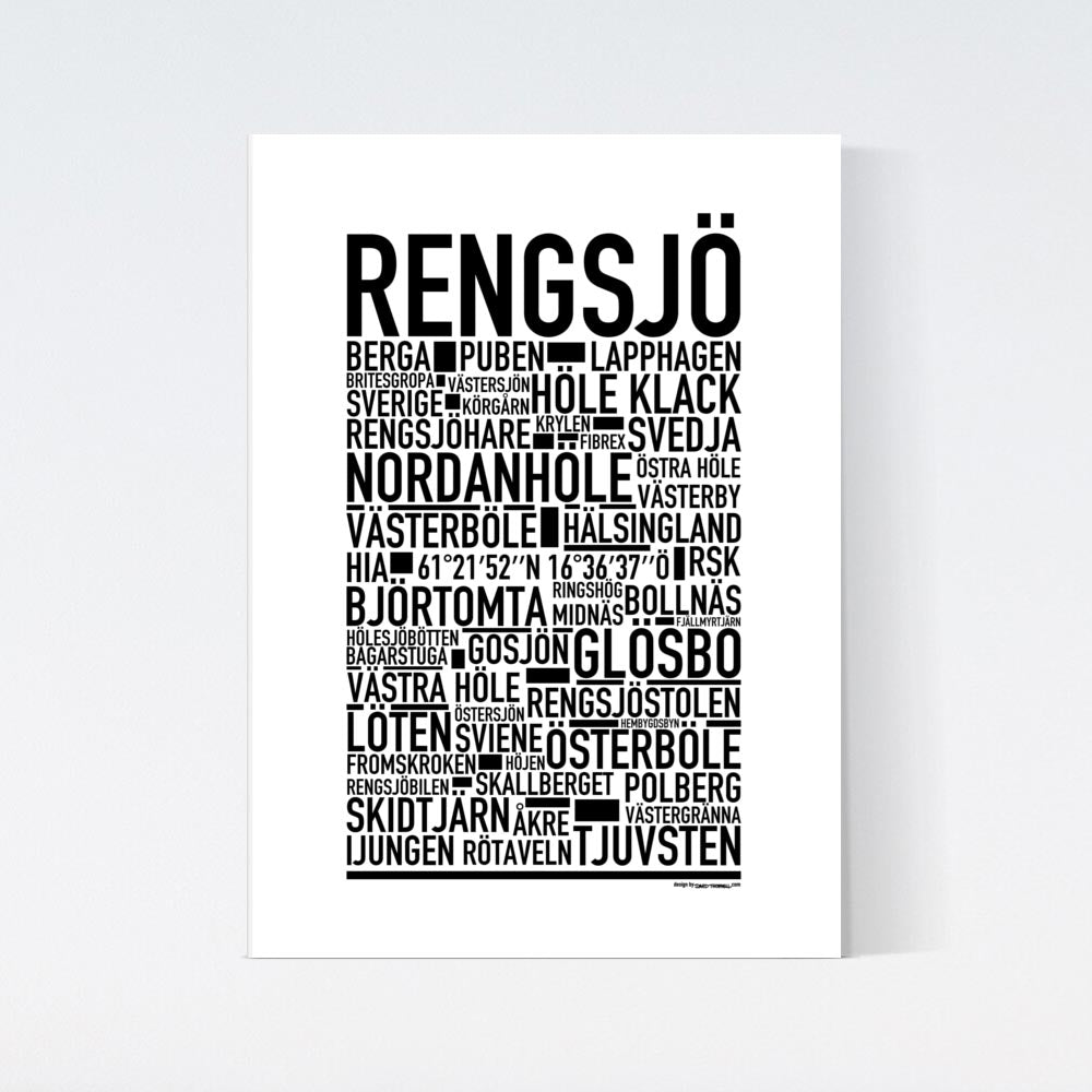 Regnsjö Text Poster