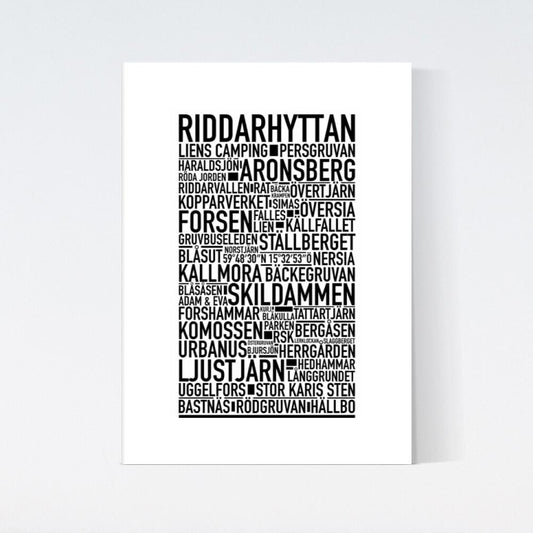 Riddarhyttan Text Poster