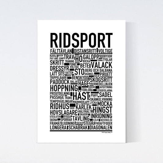 Ridsport Text Poster