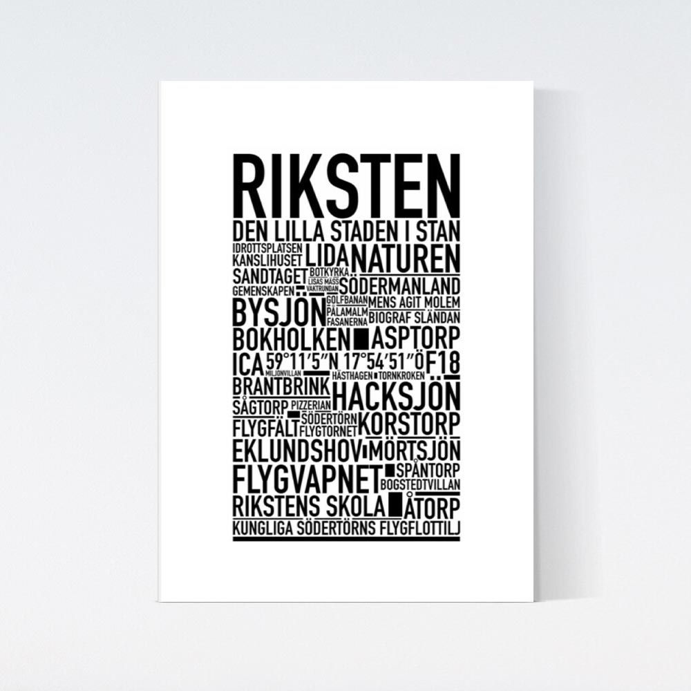 Riksten Text Poster