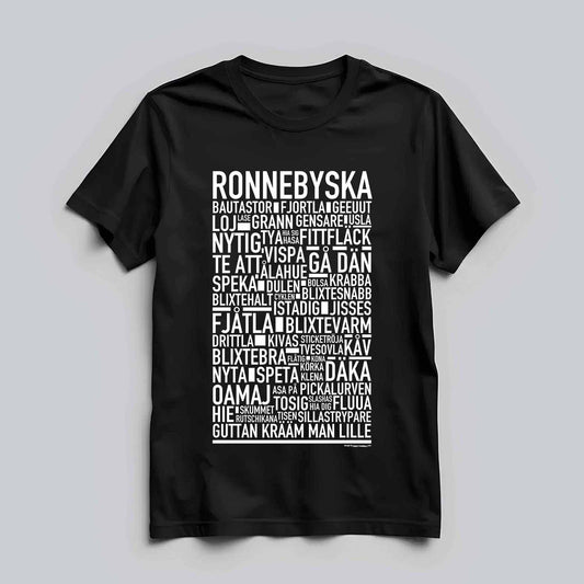 Ronnebyska Dialekt Text T-shirt