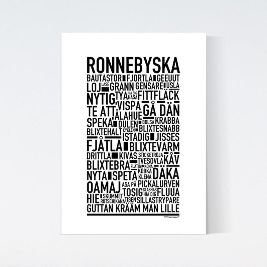 Ronnebyska Dialekt Text Poster