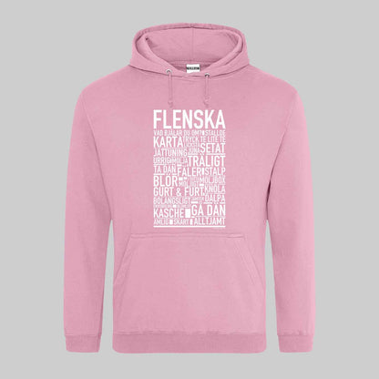 Flenska Dialekt Text Hoodie