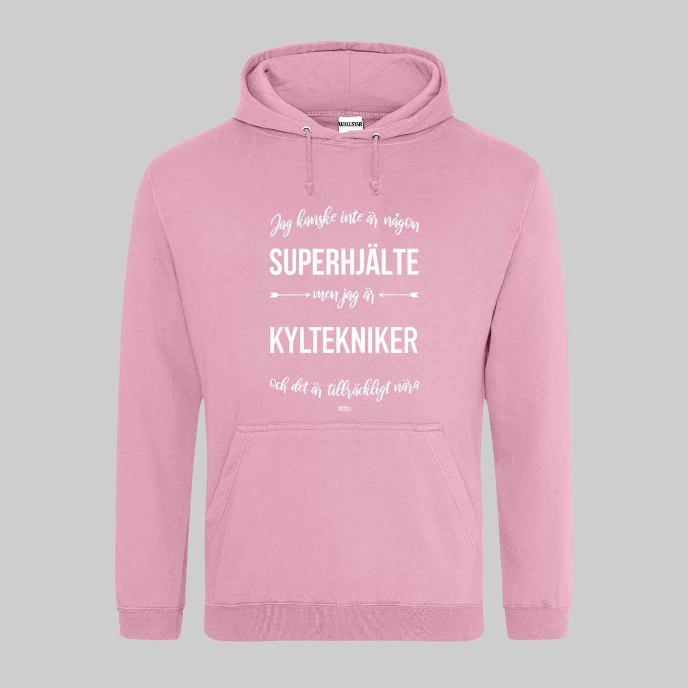 Superhjälte Kyltekniker Text Hoodie