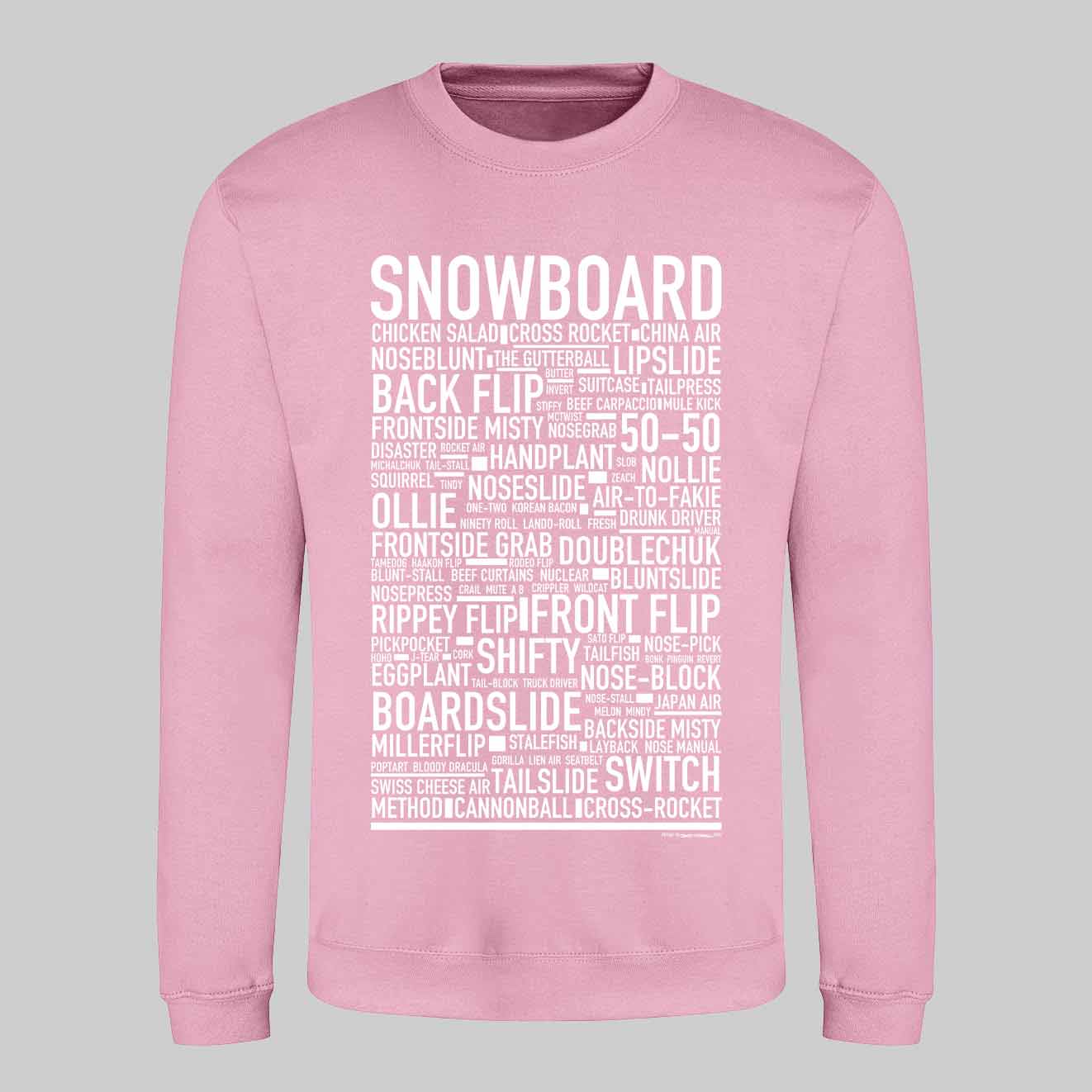 Snowboard Text Sweatshirt