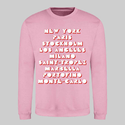 Elegant Cities Text Sweatshirt