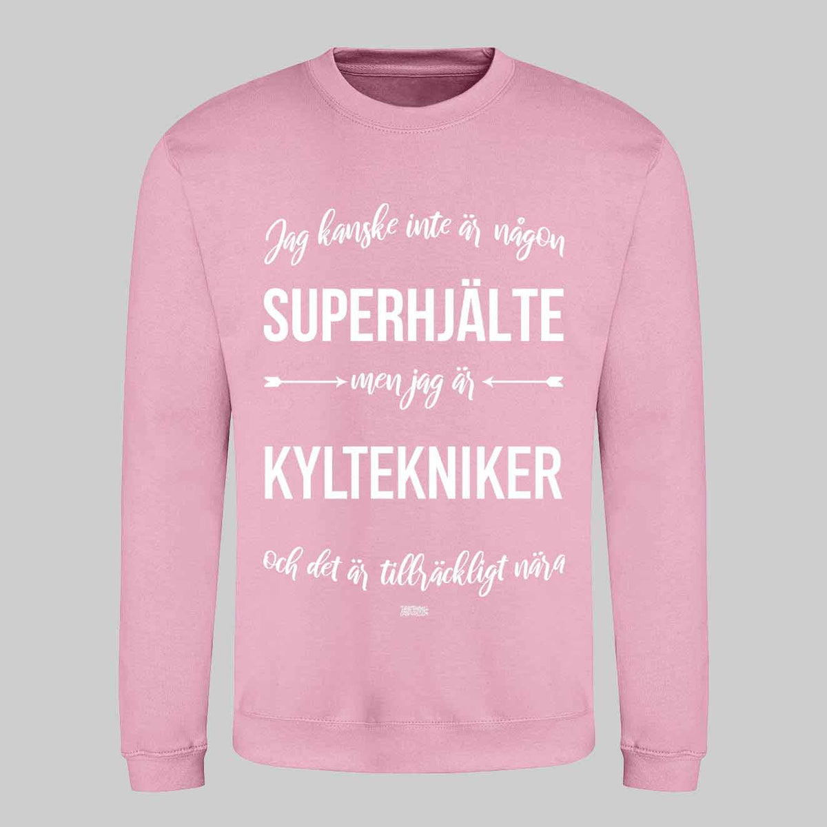Superhjälte Kyltekniker Text Sweatshirt