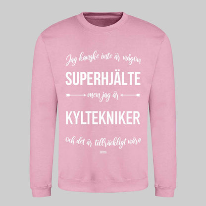 Superhjälte Kyltekniker Text Sweatshirt