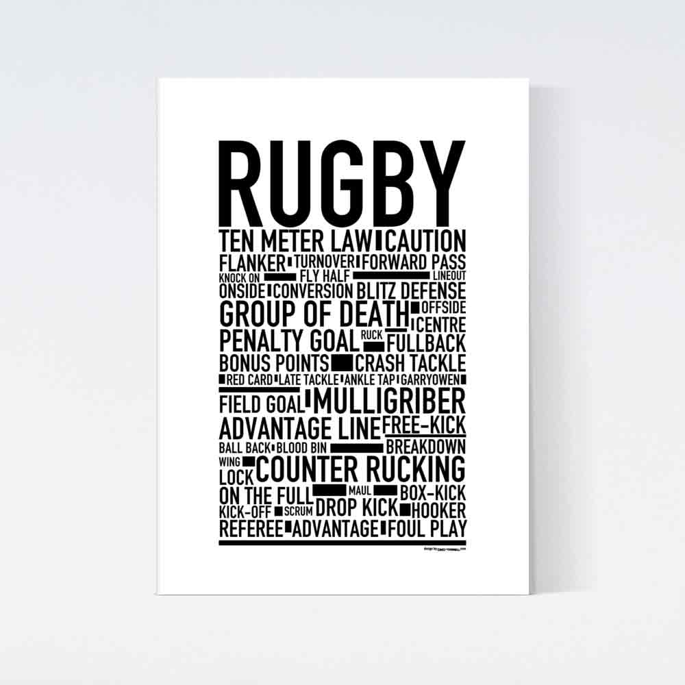 Rugby Text Poster