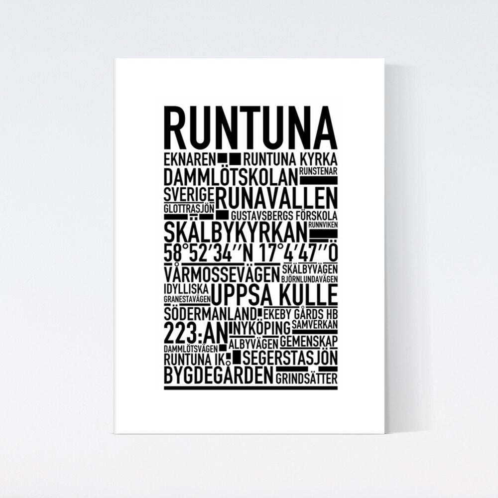 Runtuna Text Poster
