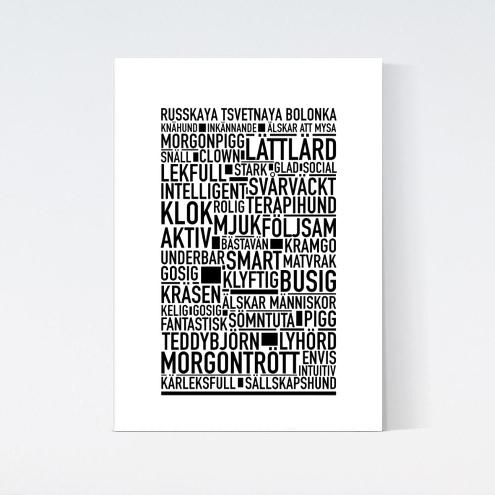 Russkaya Tsvetnaya Bolonka Text Poster