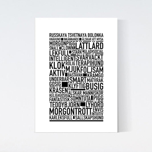 Russkaya Tsvetnaya Bolonka Text Poster
