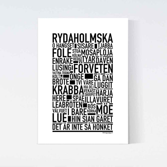 Rydaholmska Dialekt Text Poster