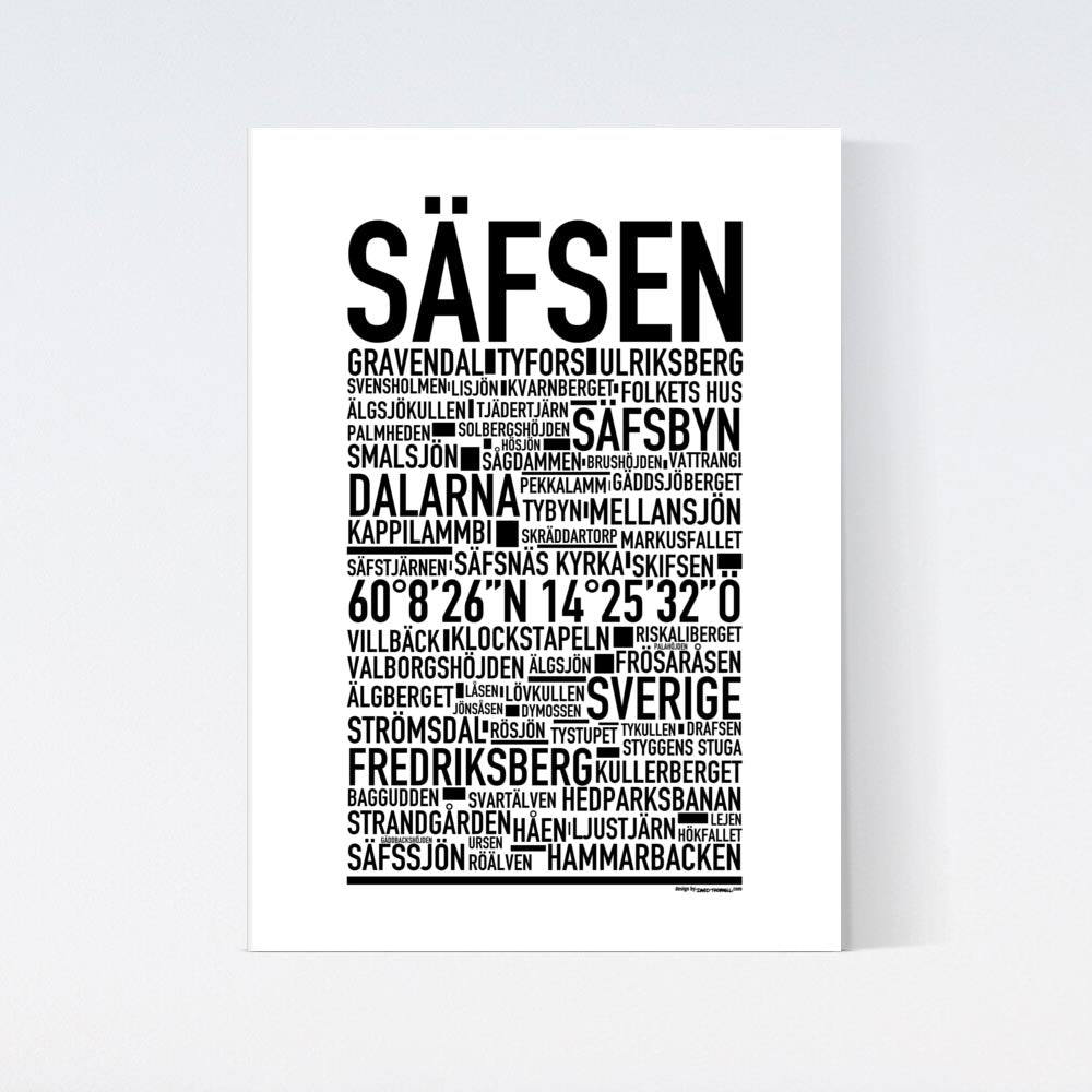 Säfsen Text Poster