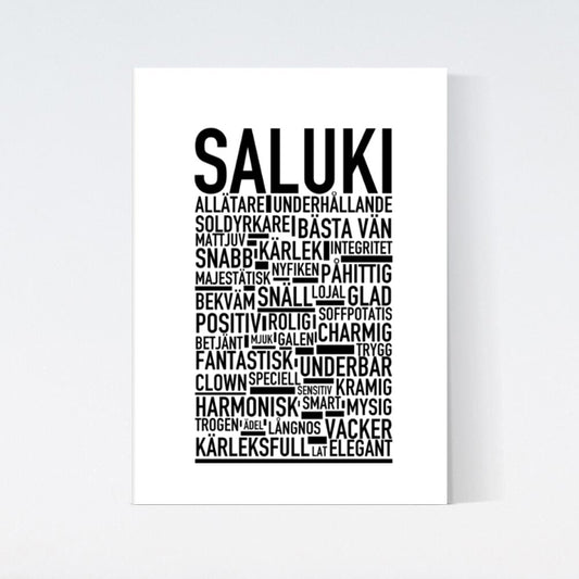 Saluki Text Poster