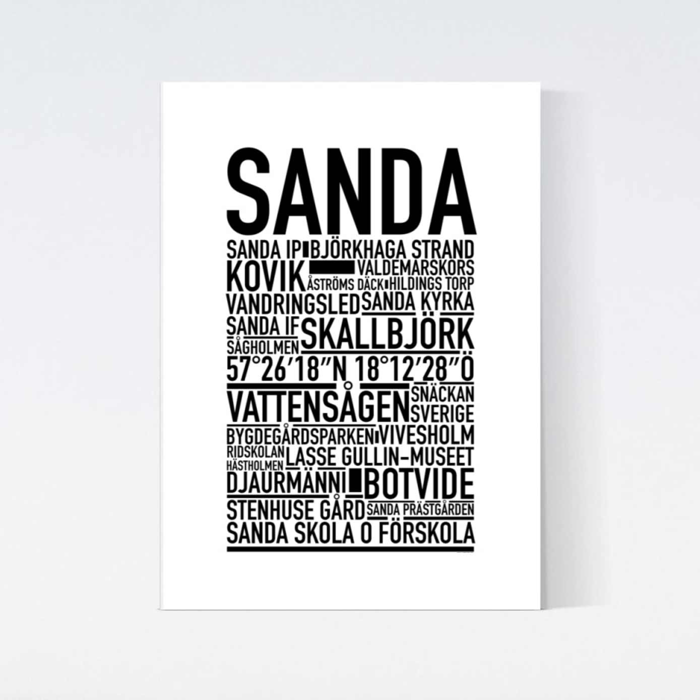 Sanda Text Poster