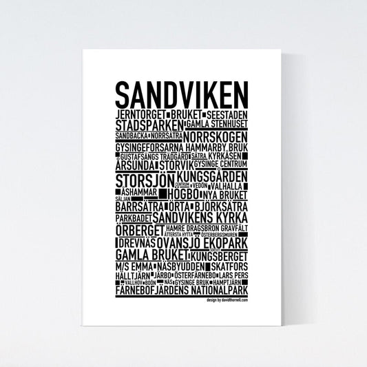 Sandviken Text Poster