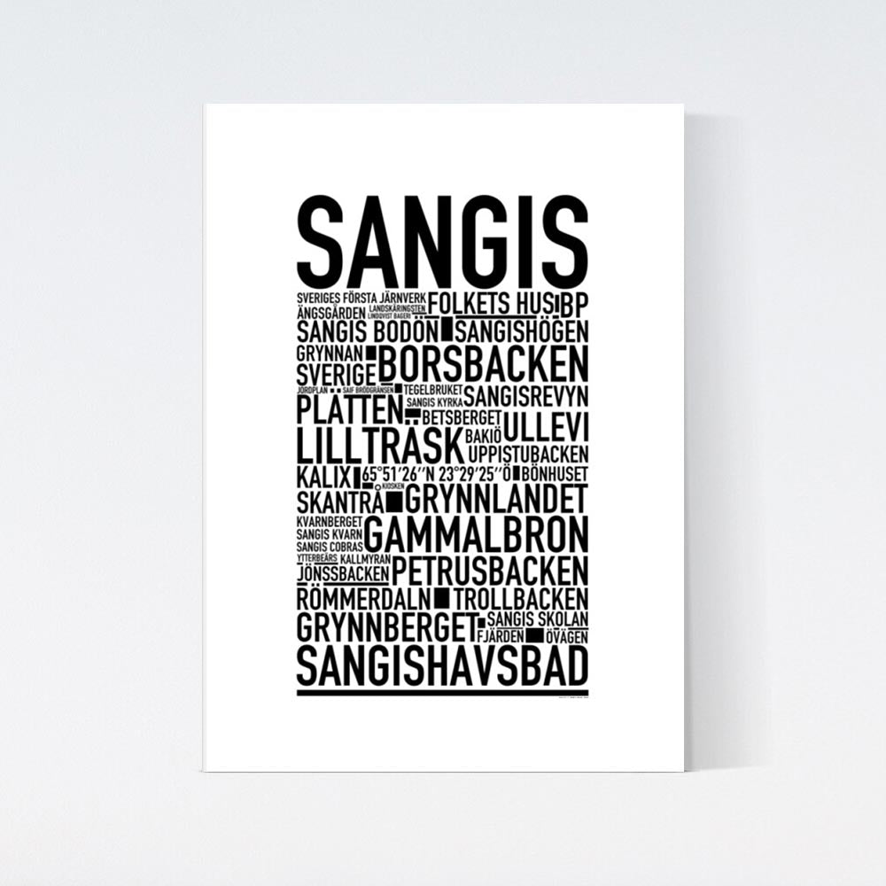 Sangis Text Poster