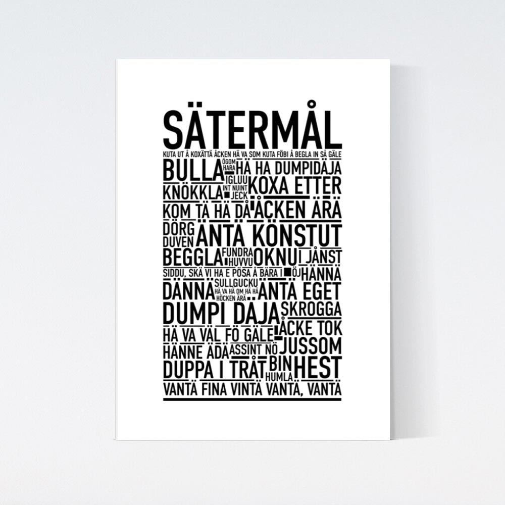 Sätermål Dialekt Text Poster