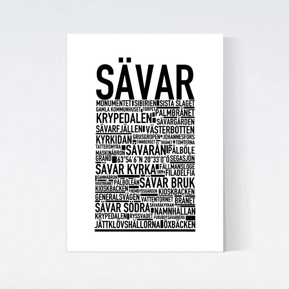 Sävar Text Poster