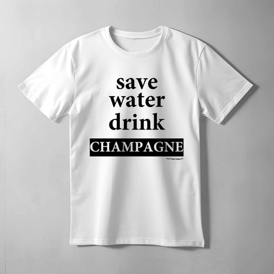 Save Water Text T-shirt