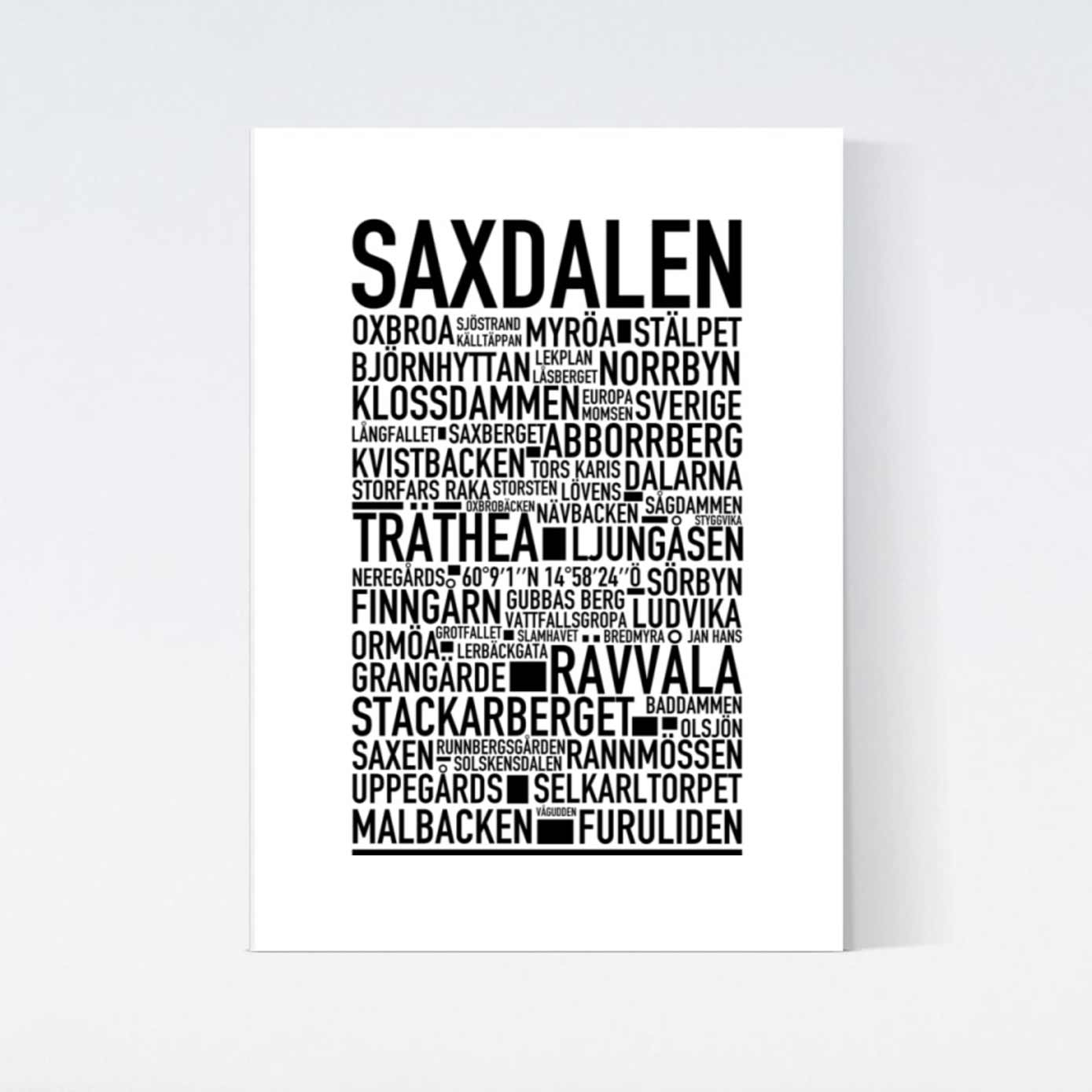 Saxdalen Text Poster