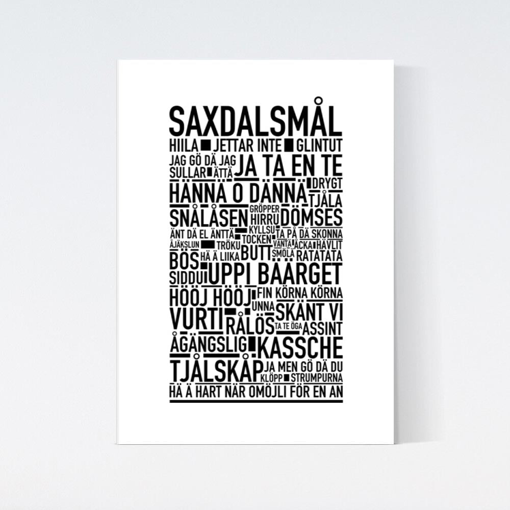 Saxdalsmål Dialekt Text Poster