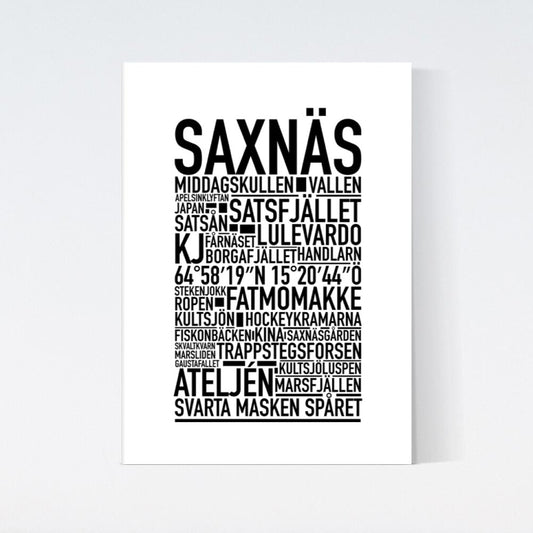 Saxnäs Text Poster