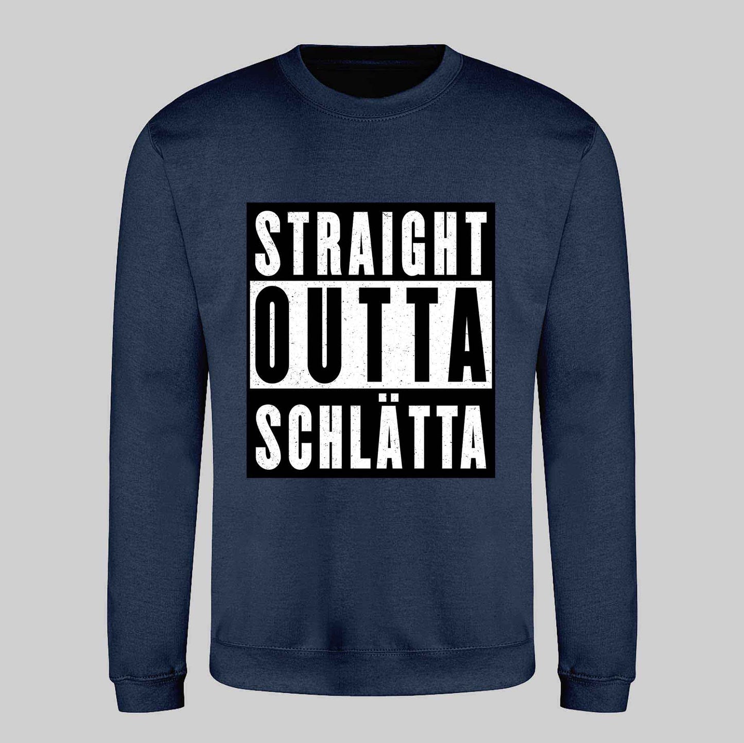 Straight Outta Din Text Sweatshirt