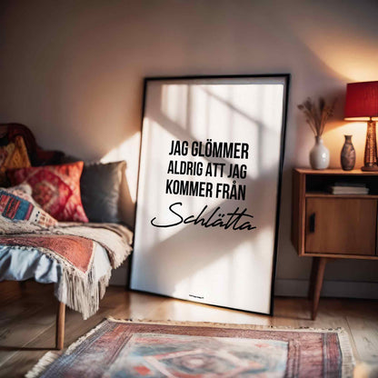 Jag Glömmer Aldrig Text Poster