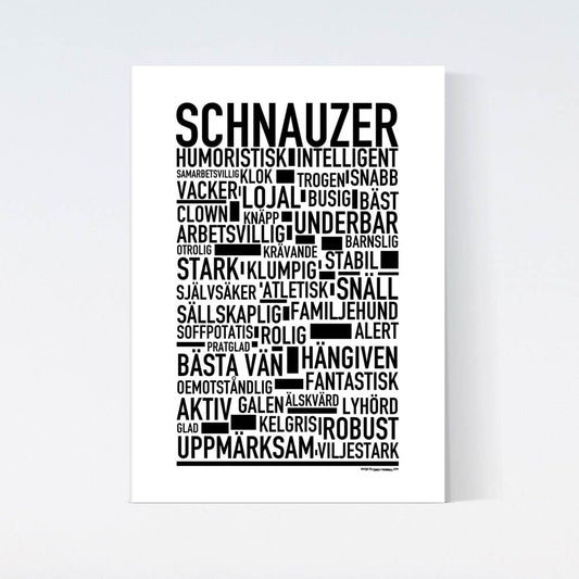 Schnauzer Text Poster